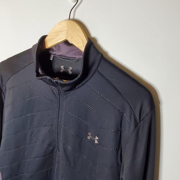 Under Armour Mens Reactor 1/4 Zip Golf Jacket Charcoal Size Large - Picture 4 of 11